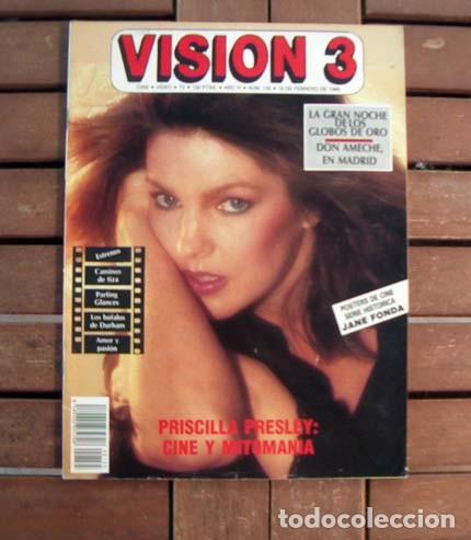 Coleccionismo de revistas y peri&oacute;dicos: VISION 3 / PRISCILLA PRESLEY, ALICIA MORO, ALVARO DE LUNA, JANE FONDA, CARATULAS, FICHAS ACTORES...