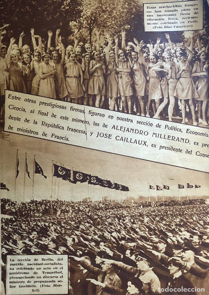 Coleccionismo de Revistas y Peri&oacute;dicos: Fotograf&iacute;as en prensa. Chicas en Par&iacute;s y nazis en Berl&iacute;n. Original a&ntilde;o 1935. 16 x 24 cm. Buen estado