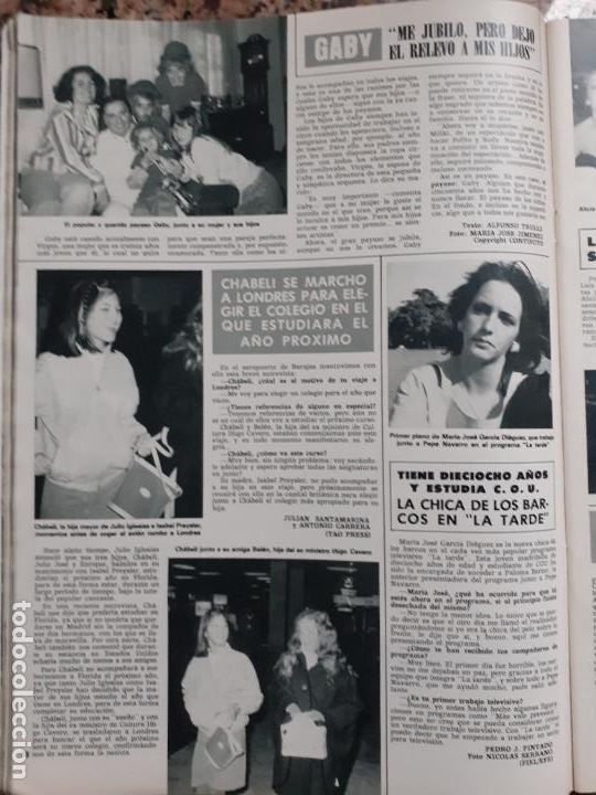 Collezionismo di Riviste e Giornali: gaby los payasos de la tele CHABELI IGLESIAS