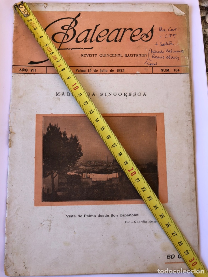 Coleccionismo de Revistas y Peri&oacute;dicos: REVISTA QUINCENAL ILUSTRADA BALEARES N 184. 15 julio 1923.