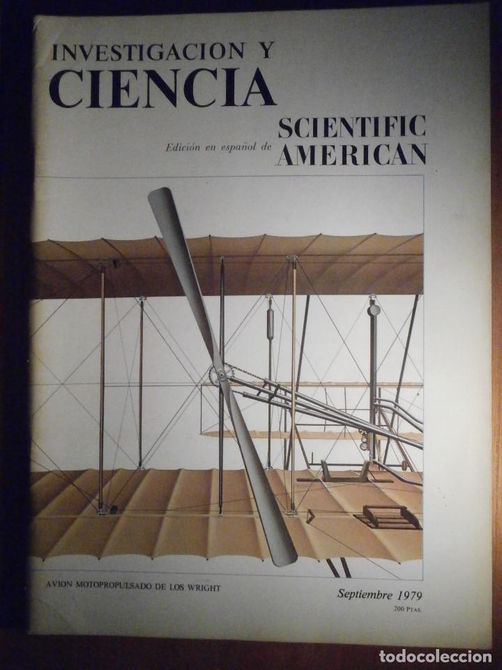 Colecionismo de Revistas e Jornais: INVESTIGACI&Oacute;N Y CIENCIA - SCIENTIFIC AM&Eacute;RICAN - AVI&Oacute;N MOTOPROPULSADO DE LOS WRIGHT - Septiembre 1979