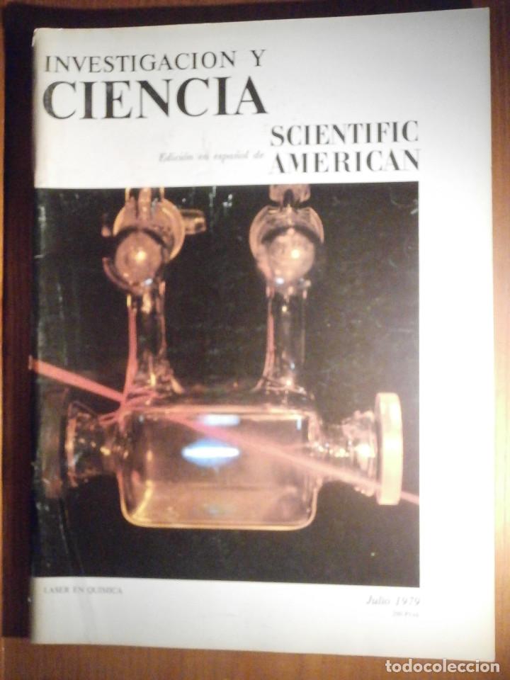 Colecionismo de Revistas e Jornais: INVESTIGACI&Oacute;N Y CIENCIA - SCIENTIFIC AM&Eacute;RICAN - LASER EN QU&Iacute;MICA - Julio 1979