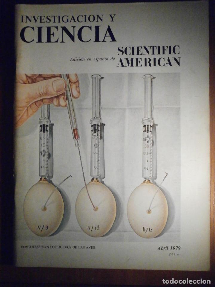 Colecionismo de Revistas e Jornais: INVESTIGACI&Oacute;N Y CIENCIA - SCIENTIFIC AM&Eacute;RICAN - Como respiran los Huevos - Abril 1979