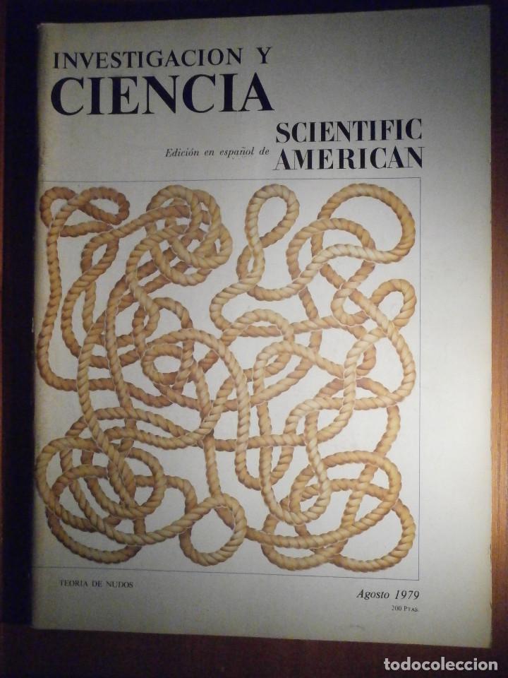 Colecionismo de Revistas e Jornais: INVESTIGACI&Oacute;N Y CIENCIA - SCIENTIFIC AM&Eacute;RICAN - Teor&iacute;a de nudos - Agosto 1979