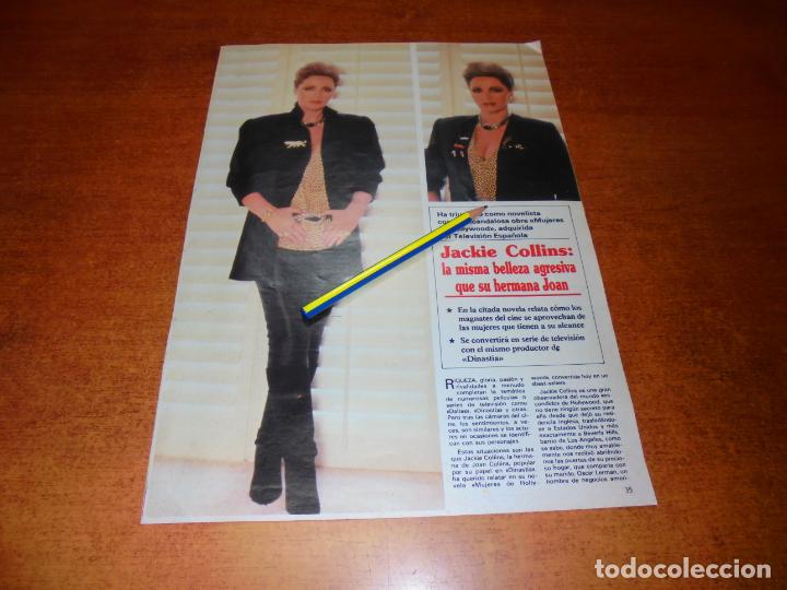 Coleccionismo de revistas y peri&oacute;dicos: CLIPPING 1986: JACKIE COLLINS, HERMANA DE JOAN COLLINS