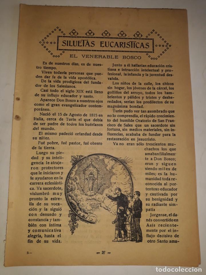 Coleccionismo de revistas y peri&oacute;dicos: CUADERNILLO SILUETAS EUCAR&Iacute;STICAS BOSCO 1926 JES&Uacute;S MAESTRO LEYENDA &Aacute;RABE SE&Ntilde;ORA REYES SEVILLA
