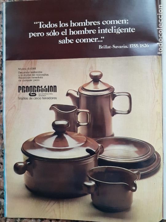 Coleccionismo de Revistas y Peri&oacute;dicos: ANUNCIO VAJILLA PROGRESSION SUOMI