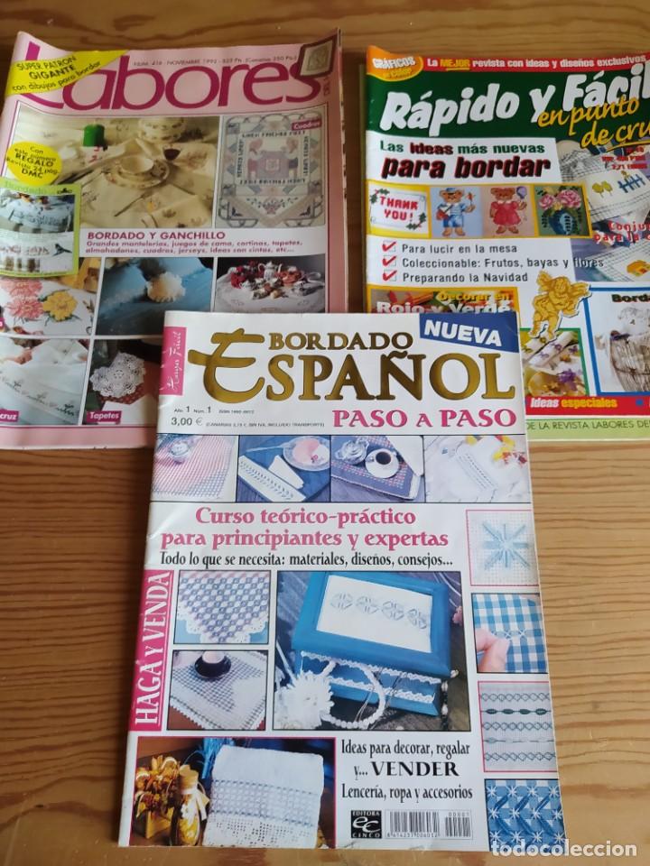 Coleccionismo de revistas y peri&oacute;dicos: 3 revistas sobre BORDADOS.