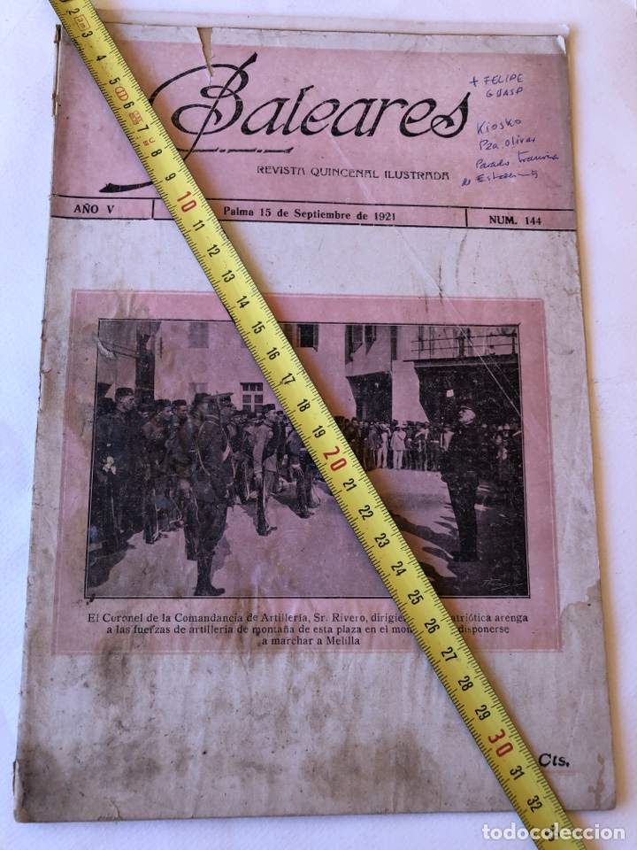 Collection Magazines and Newspapers: BALEARES REVISTA QUINCENAL ILUSTRADA N 144. 15 septiembre 1921.