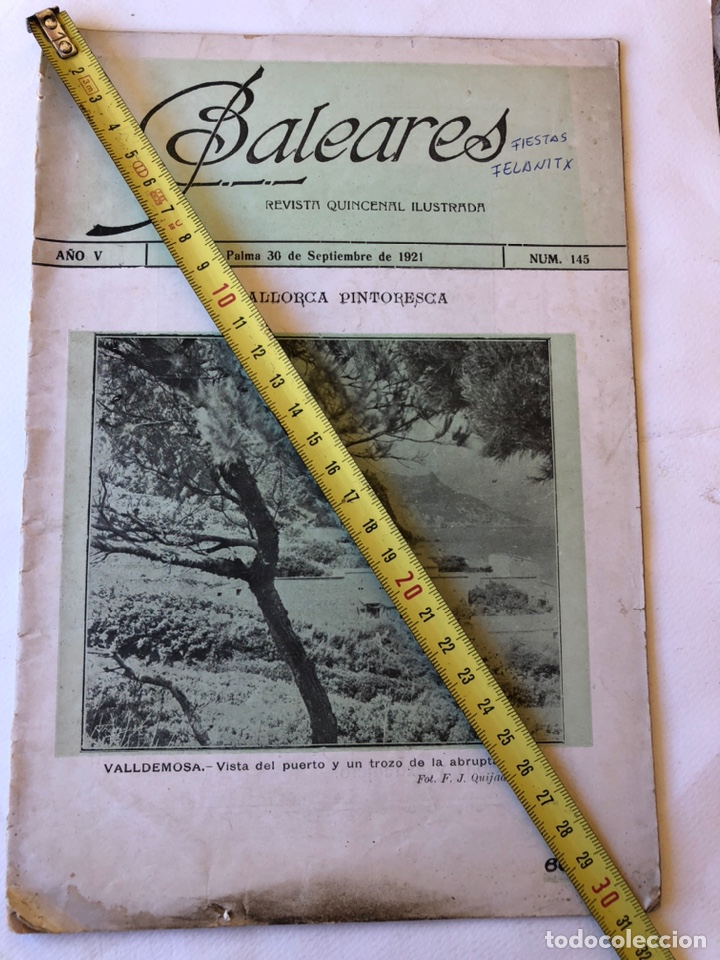 Coleccionismo de Revistas y Peri&oacute;dicos: BALEARES REVISTA QUINCENAL ILUSTRADA n 145. 30 septiembre 1921.