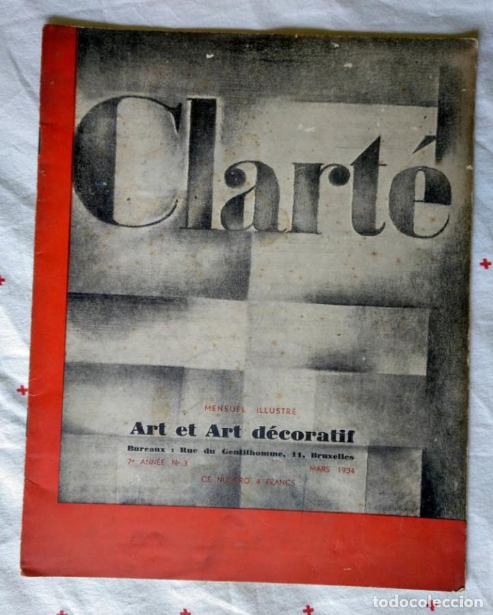 Collezionismo di Riviste e Giornali: Artes decorativas, arte y arquitectura. 1934. Clart&eacute;. Art et art d&eacute;coratif. Revista belga.
