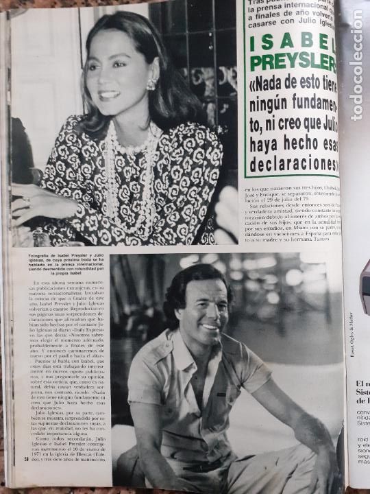 Coleccionismo de Revistas y Peri&oacute;dicos: ISABEL PREYSLER JULIO IGLESIAS