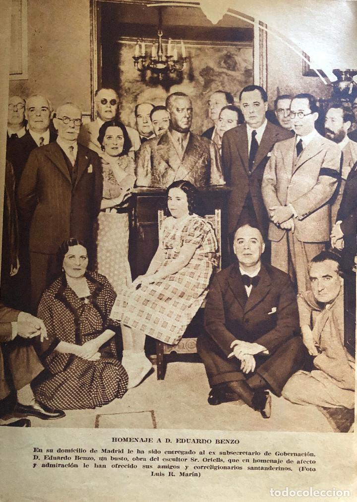 Coleccionismo de Revistas y Peri&oacute;dicos: Fotograf&iacute;a de prensa. Homenaje a Eduardo Benzo. Original a&ntilde;o 1935. 18 x 24 cm. Buen estado.