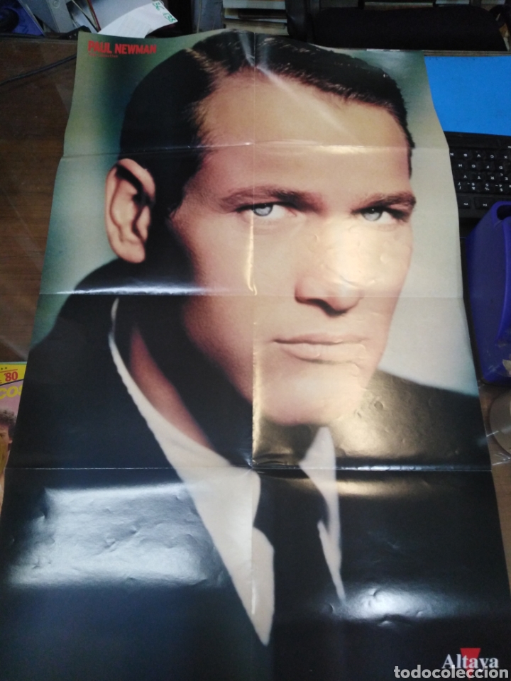Coleccionismo de Revistas y Peri&oacute;dicos: P&Oacute;STER PAUL NEWMAN A&Ntilde;OS 90,EDITA ALTAYA,88X55