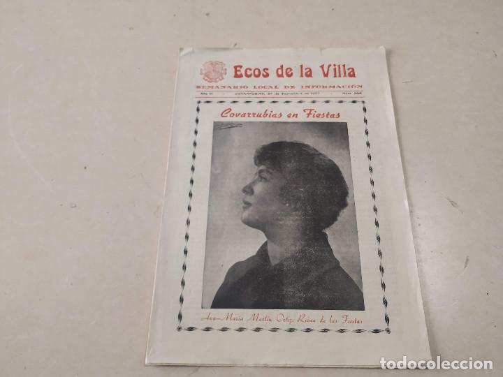 Coleccionismo de revistas y peri&oacute;dicos: CASTILLA Y LE&Oacute;N - ECOS DE LA VILLA N&ordm; 228 - COVARRUBIAS EN FIESTAS - A&Ntilde;O 1957
