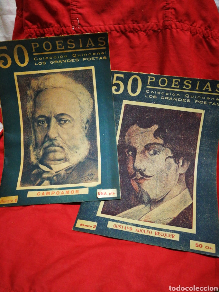 Coleccionismo de Revistas y Peri&oacute;dicos: REVISTAS 50 POES&Iacute;A (COLECCI&Oacute;N QUINCENAL GRANDES POETAS)- N&deg;1 Y 2. CAMPOAMOR Y G.ADOLFO BECQUER.