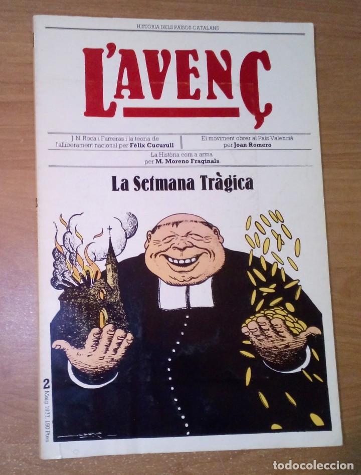 Coleccionismo de Revistas y Peri&oacute;dicos: L'AVEN&Ccedil; 2, 1977 - LA SETMANA TR&Agrave;GICA, EL MOVIMENT OBRER AL PA&Iacute;S VALENCI&Agrave;, ROCA I FARRERAS
