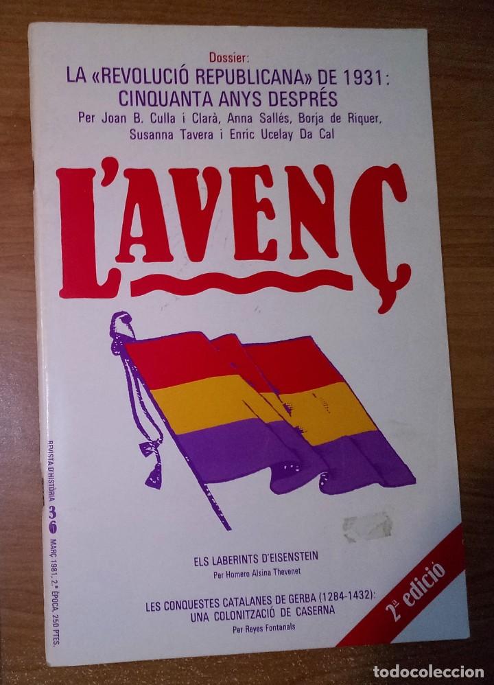Coleccionismo de Revistas y Peri&oacute;dicos: L'AVEN&Ccedil;. REVISTA D'HIST&Ograve;RIA 36, 1981 - 50 ANYS DE LA SEGONA REP&Uacute;BLICA, S. M. EISENSTEIN