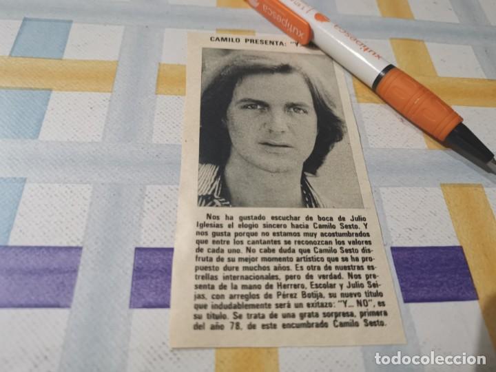 Coleccionismo de revistas y peri&oacute;dicos: CAMILO SESTO PRESENTA Y... NO RECORTE REVISTA 1978