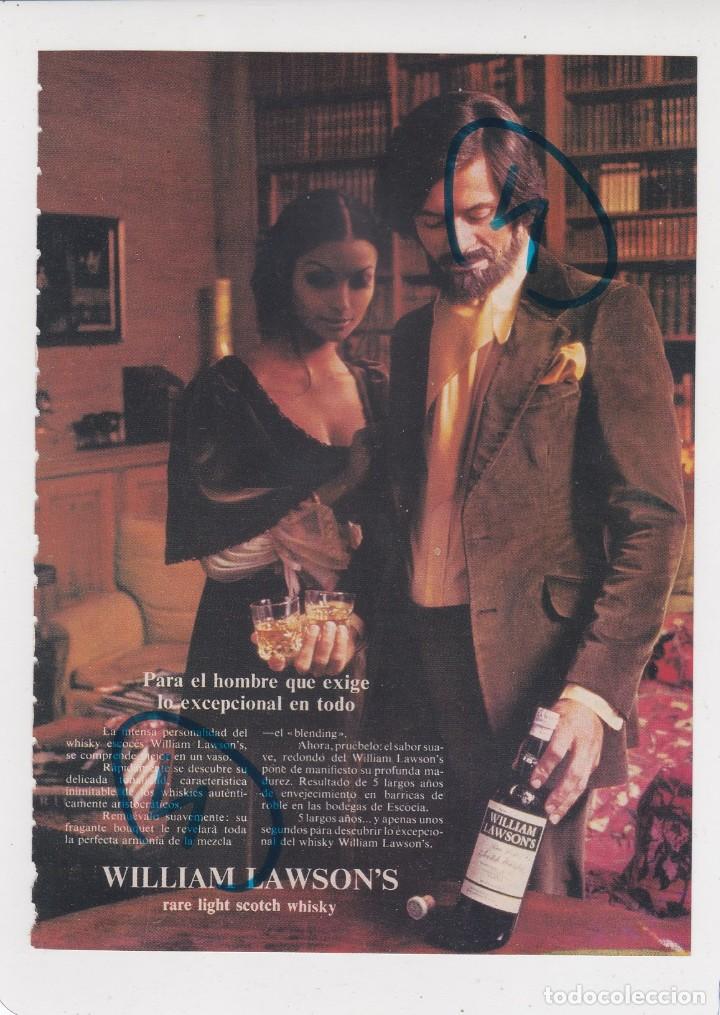 Coleccionismo de Revistas y Peri&oacute;dicos: PUBLICIDAD 1973. ANUNCIO WHISKY WILLIAM LAWSON'S