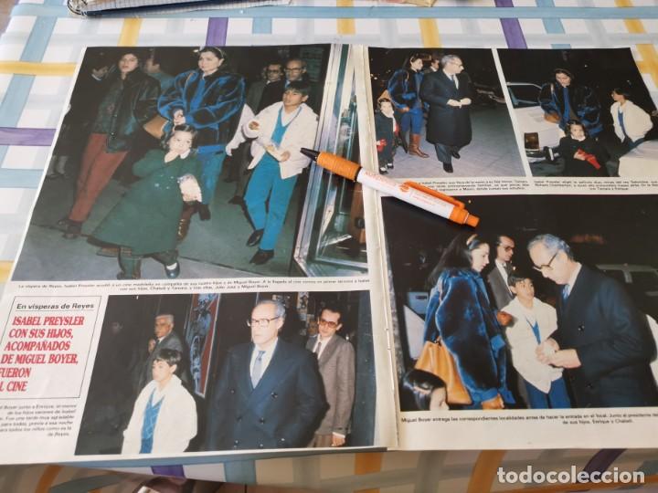 Coleccionismo de Revistas y Peri&oacute;dicos: ISABEL PREYSLER SUS HIJOS Y MIGUEL BOYER REVERSO LOS HIJOS DE JULIO IGLESIAS RECORTE REVISTA 1986