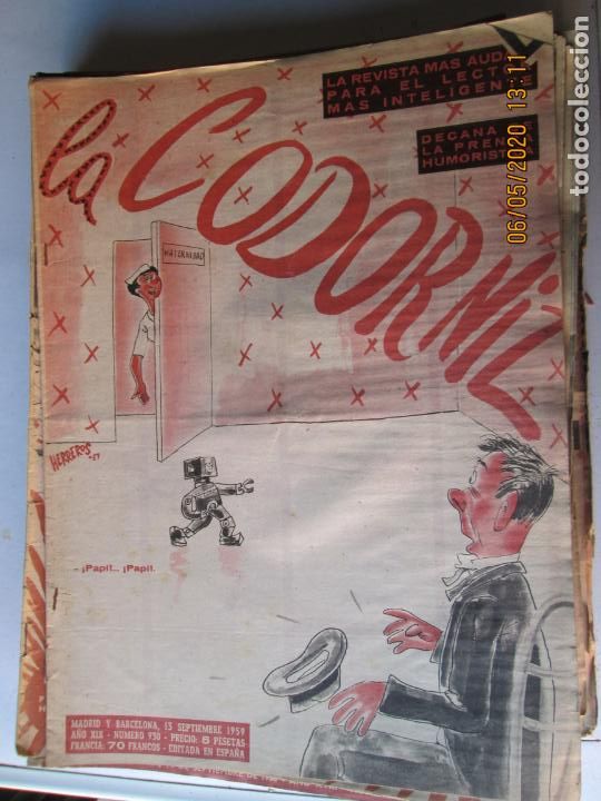 Coleccionismo de Revistas y Peri&oacute;dicos: LA CODORNIZ N&ordm; 930 -13-09-1959 - LA REVISTA MAS AUDAZ PARA EL LECTOR MAS INTELIGENTE