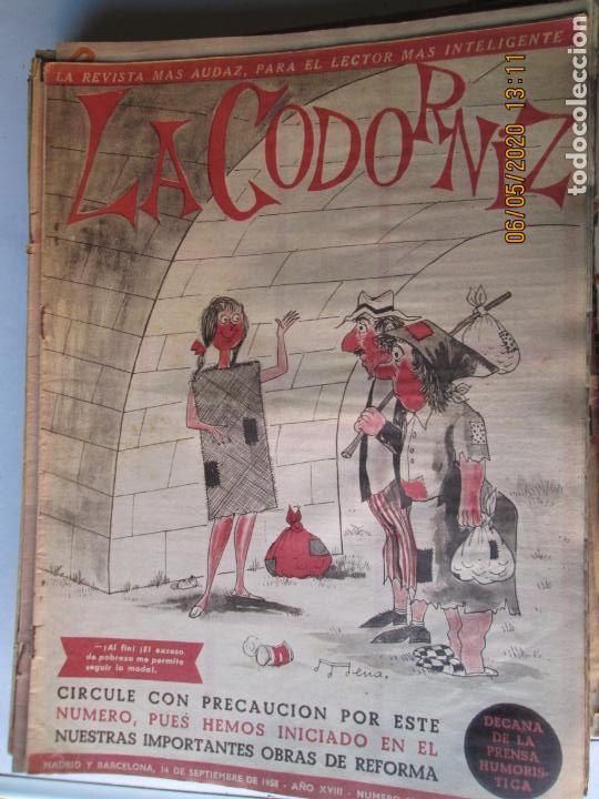 Coleccionismo de Revistas y Peri&oacute;dicos: LA CODORNIZ N&ordm;878 - 14-09-1958 - LA REVISTA MAS AUDAZ PARA EL LECTOR MAS INTELIGENTE