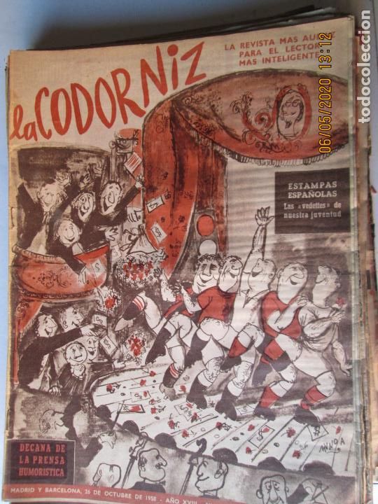 Coleccionismo de Revistas y Peri&oacute;dicos: LA CODORNIZ N&ordm; 884 - 26-10-1958 - LA REVISTA MAS AUDAZ PARA EL LECTOR MAS INTELIGENTE