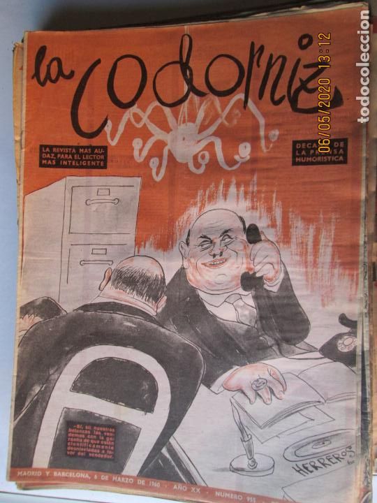 Coleccionismo de Revistas y Peri&oacute;dicos: LA CODORNIZ N&ordm; 955 - 06-03-1960- LA REVISTA MAS AUDAZ PARA EL LECTOR MAS INTELIGENTE