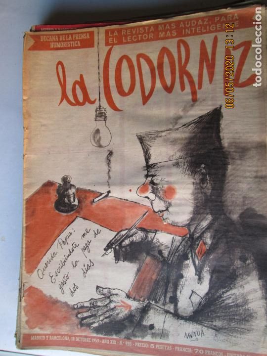Coleccionismo de Revistas y Peri&oacute;dicos: LA CODORNIZ N&ordm; 935 - 18-10-1959 - LA REVISTA MAS AUDAZ PARA EL LECTOR MAS INTELIGENTE