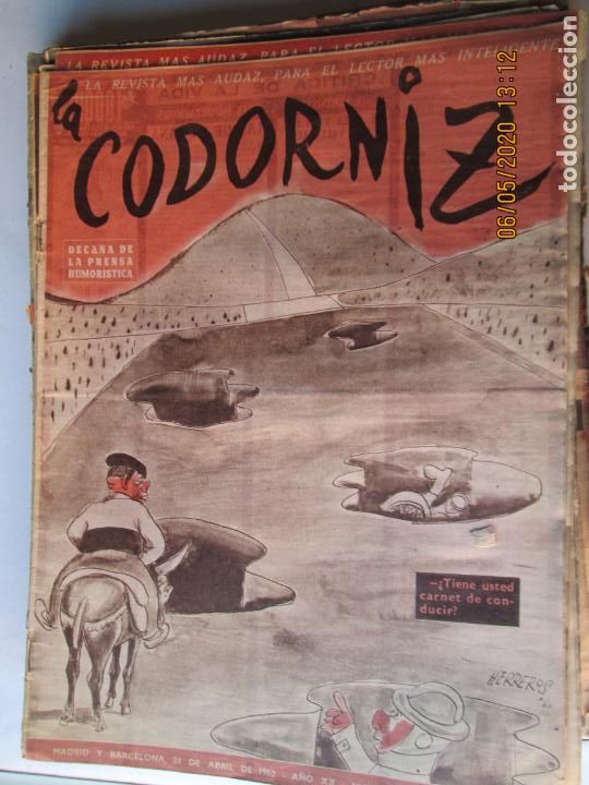 Coleccionismo de Revistas y Peri&oacute;dicos: LA CODORNIZ N&ordm; 962 - 24-04-1960 - LA REVISTA MAS AUDAZ PARA EL LECTOR MAS INTELIGENTE