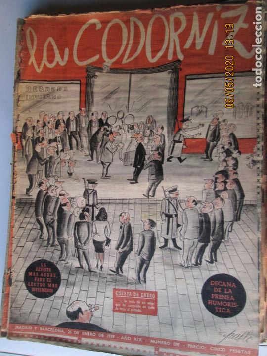 Coleccionismo de Revistas y Peri&oacute;dicos: LA CODORNIZ N&ordm;897- 25-01-.1959 - LA REVISTA MAS AUDAZ PARA EL LECTOR MAS INTELIGENTE