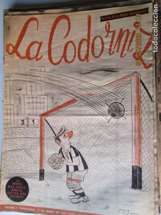 Coleccionismo de Revistas y Peri&oacute;dicos: LA CODORNIZ N&ordm; 896- 18-01-1959 - LA REVISTA MAS AUDAZ PARA EL LECTOR MAS INTELIGENTE