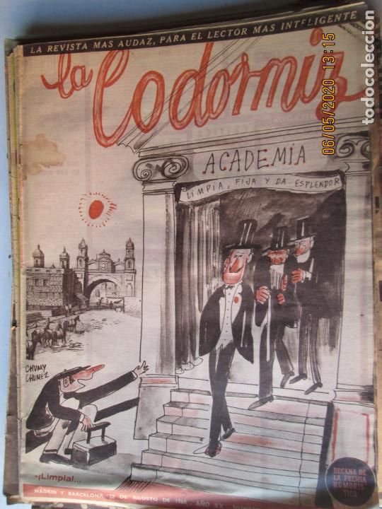 Coleccionismo de Revistas y Peri&oacute;dicos: LA CODORNIZ N&ordm; 980- 28-08-1960 - LA REVISTA MAS AUDAZ PARA EL LECTOR MAS INTELIGENTE