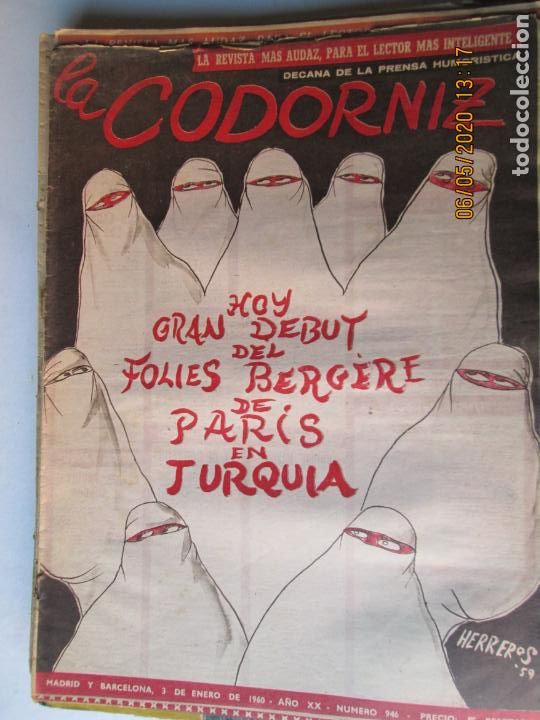 Coleccionismo de Revistas y Peri&oacute;dicos: LA CODORNIZ N&ordm; 946- 03-01-1960 - LA REVISTA MAS AUDAZ PARA EL LECTOR MAS INTELIGENTE
