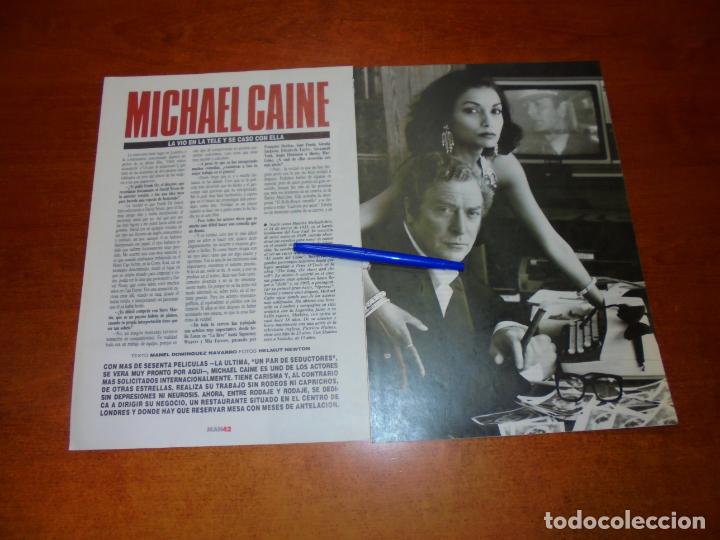 Coleccionismo de Revistas y Peri&oacute;dicos: CLIPPING 1989: MICHAEL CAINE Y SU ESPOSA SHAKIRA