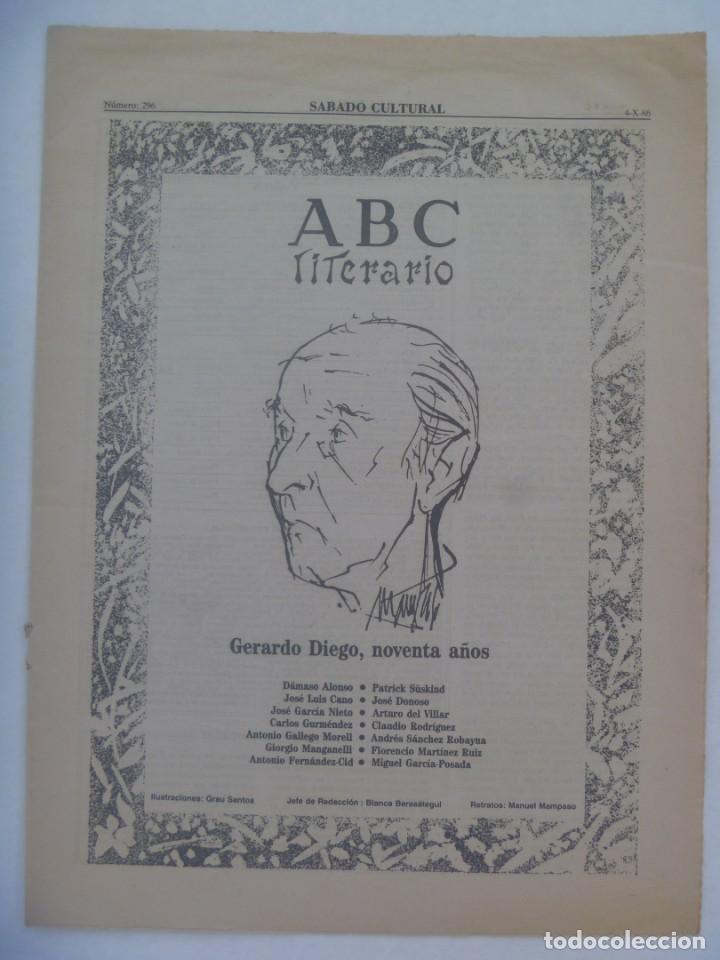 Coleccionismo de Revistas y Peri&oacute;dicos: SABADO CULTURAL : SEPARATA DEL ABC DE 1986, GERARDO DIEGO , NOVENTA A&Ntilde;OS