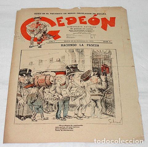 Collection Magazines and Newspapers: GEDE&Oacute;N N&ordm; 7-A&Ntilde;O 1895-DIBUJOS MOYA-SILENO-HUMOR SAT&Iacute;RICO POL&Iacute;TICA-HACIENDO LA PASCUA-EL BELEN DE CUBA