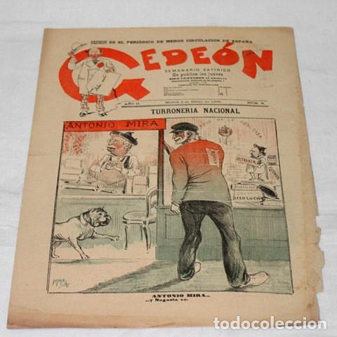 Collection Magazines and Newspapers: GEDE&Oacute;N N&ordm; 8.-A&Ntilde;O 1895-DIBUJOS POR MOYA-SILENO-HUMOR SAT&Iacute;RICO POL&Iacute;TICA-ANTONIO MIRA-REYES MAGOS-FISCA