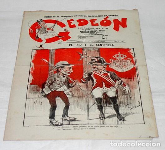 Sammeln von Zeitschriften und Zeitungen: GEDE&Oacute;N N&ordm; 14-1896-DIBUJOS MOYA-SILENO-HUMOR SAT&Iacute;RICO POL&Iacute;TICA-PRAXEDES-PE&Ntilde;A RAMIRO-ALVER-CARNAVAL