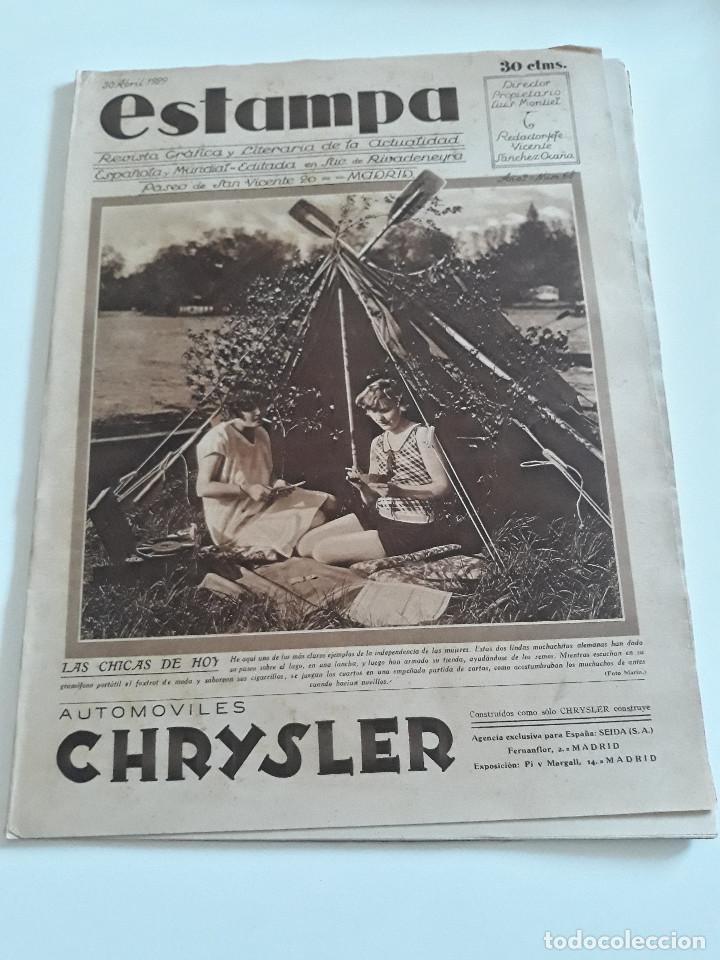 Coleccionismo de Revistas y Peri&oacute;dicos: ESTAMPA N&ordm; 68 (30/04/29) - LAS CHICAS DE HOY - TAXI - LA FERIA DE LOS ROSAS - PUERTAS DE TOLEDO