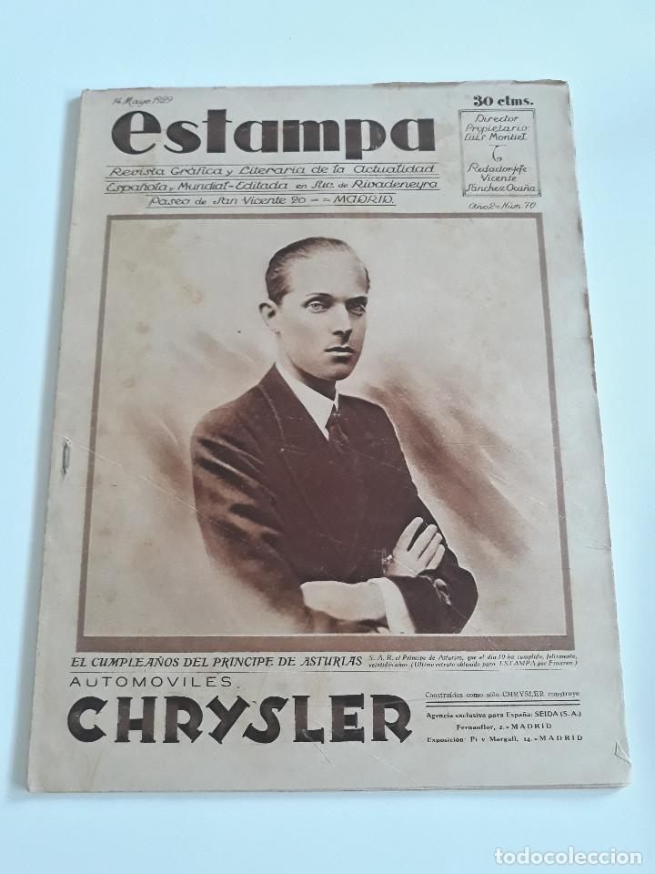 Coleccionismo de Revistas y Peri&oacute;dicos: ESTAMPA N&ordm; 70 (14/05/29) CRUCES DE MAYO SEVILLA MADRID AVION PRINCIPE ASTURIAS ZAPATO TAXISTA