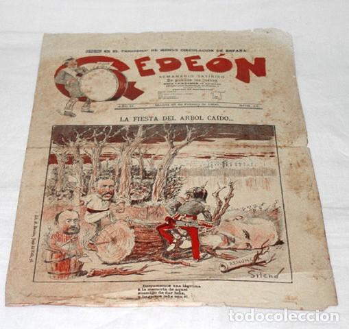 Sammeln von Zeitschriften und Zeitungen: GEDE&Oacute;N N&ordm; 16-1896-DIBUJOS MOYA-SILENO-HUMOR SAT&Iacute;RICO POL&Iacute;TICA-SEMANARIO-REVISTA-PERIODICO-CARICATURA
