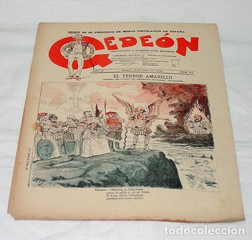 Colecionismo de Revistas e Jornais: GEDE&Oacute;N N&ordm; 32-1896-DIBUJOS MOYA-SILENO-HUMOR SAT&Iacute;RICO POL&Iacute;TICA-SEMANARIO-REVISTA-PERIODICO-CARICATURA