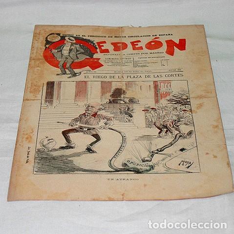 Sammeln von Zeitschriften und Zeitungen: GEDE&Oacute;N N&ordm; 36-1896-DIBUJOS MOYA-SILENO-HUMOR SAT&Iacute;RICO POL&Iacute;TICA-SEMANARIO-REVISTA-PERIODICO-CARICATURA