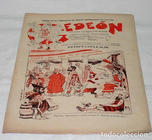 Collection Magazines and Newspapers: GEDE&Oacute;N N&ordm; 42-1896-DIBUJOS MOYA-SILENO-HUMOR SAT&Iacute;RICO POL&Iacute;TICA-SEMANARIO-REVISTA-PERIODICO-CARICATURA