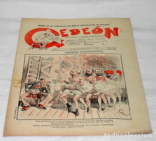 Collection Magazines and Newspapers: GEDE&Oacute;N N&ordm; 43-1896-DIBUJOS MOYA-SILENO-HUMOR SAT&Iacute;RICO POL&Iacute;TICA-SEMANARIO-REVISTA-PERIODICO-CARICATURA