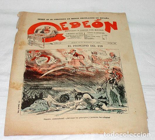 Collection Magazines and Newspapers: GEDE&Oacute;N N&ordm; 44-1896-DIBUJOS MOYA-SILENO-HUMOR SAT&Iacute;RICO POL&Iacute;TICA-SEMANARIO-REVISTA-PERIODICO-CARICATURA