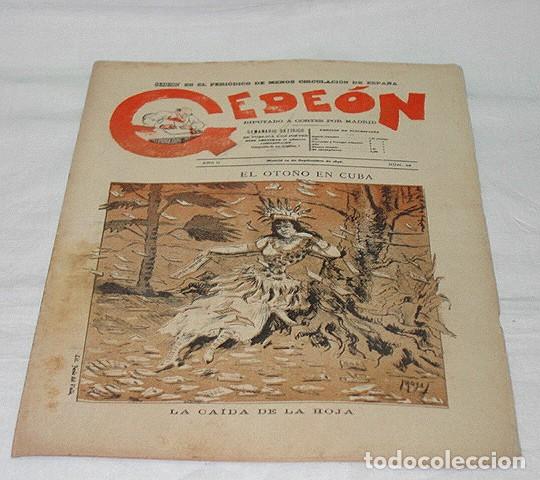 Sammeln von Zeitschriften und Zeitungen: GEDE&Oacute;N N&ordm; 46-1896-DIBUJOS MOYA-SILENO-HUMOR SAT&Iacute;RICO POL&Iacute;TICA-SEMANARIO-REVISTA-PERIODICO-CARICATURA