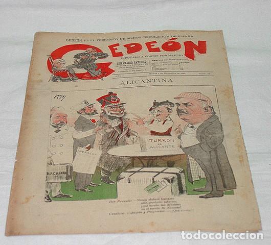 Collezionismo di Riviste e Giornali: GEDE&Oacute;N N&ordm; 52-1896-DIBUJOS MOYA-SILENO-HUMOR SAT&Iacute;RICO POL&Iacute;TICA-SEMANARIO-REVISTA-PERIODICO-CARICATURA